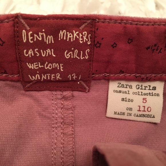 ZARA Girls Pink Zipper Skirt-  Size 5 - Picture 5 of 5